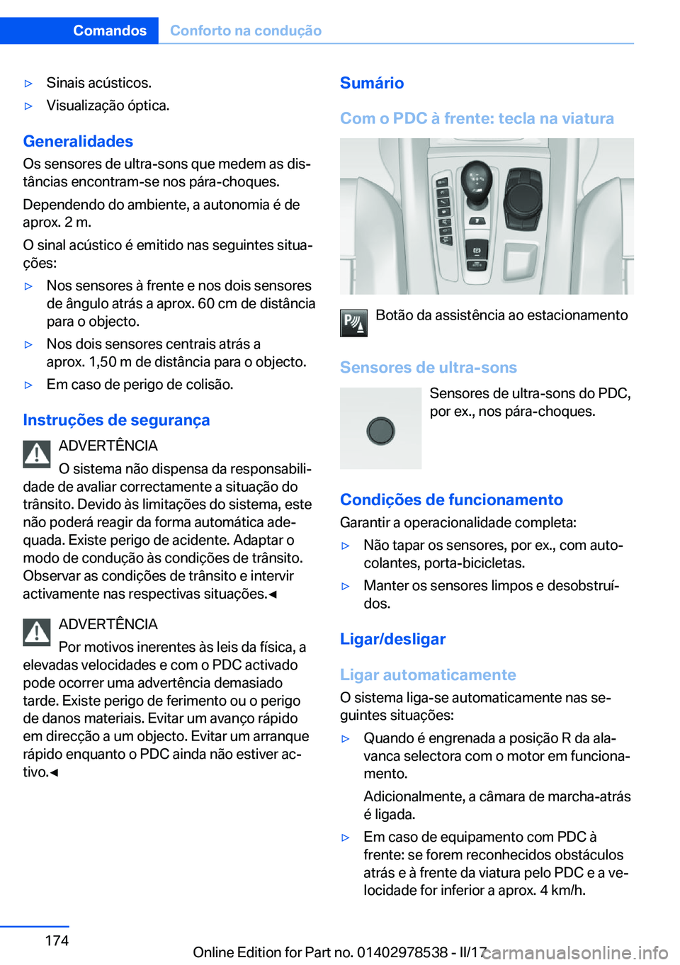 BMW X6 M 2017  Manual do condutor (in Portuguese) 'y�S�i�n�a�i�s� �a�c�