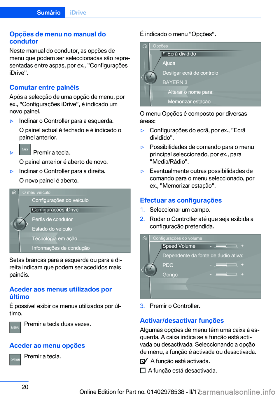 BMW X6 M 2017  Manual do condutor (in Portuguese) �O�p�