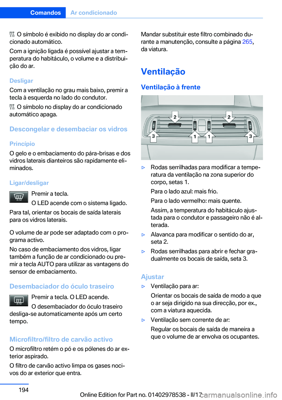 BMW X6 M 2017  Manual do condutor (in Portuguese) � � �O� �s�