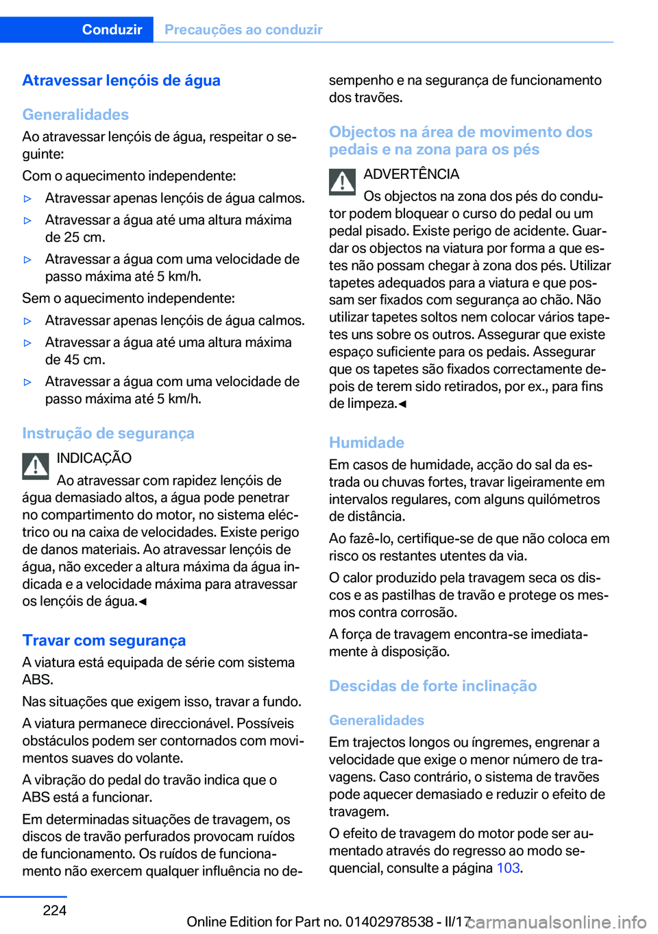 BMW X6 M 2017  Manual do condutor (in Portuguese) �A�t�r�a�v�e�s�s�a�r��l�e�n�