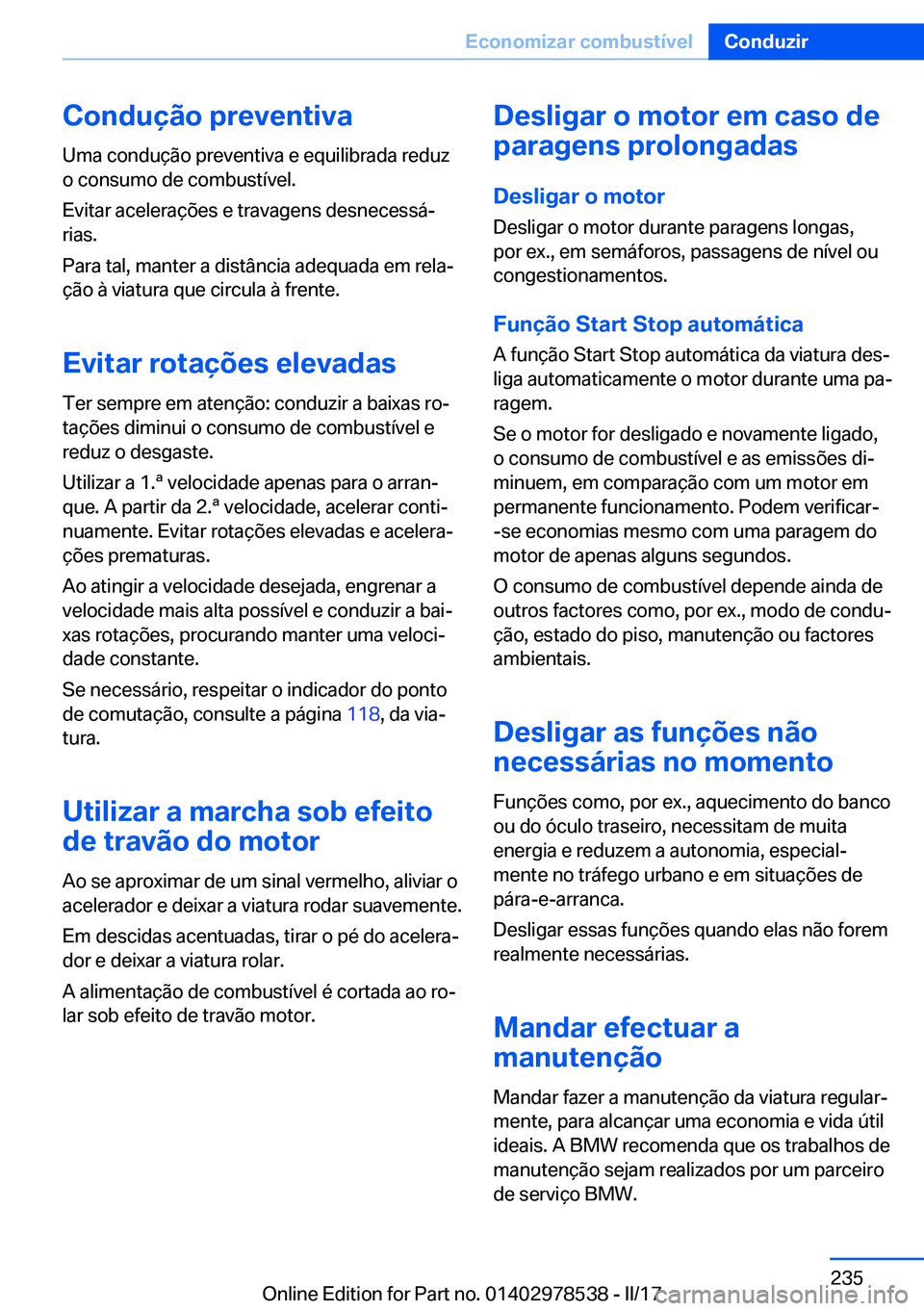 BMW X6 M 2017  Manual do condutor (in Portuguese) �C�o�n�d�u�