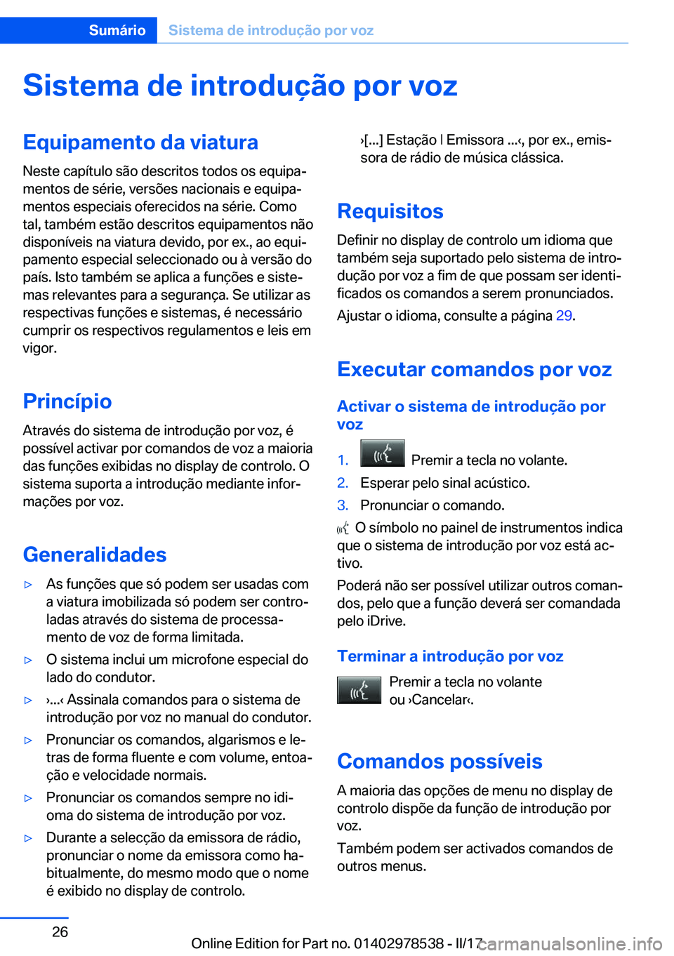 BMW X6 M 2017  Manual do condutor (in Portuguese) �S�i�s�t�e�m�a��d�e��i�n�t�r�o�d�u�