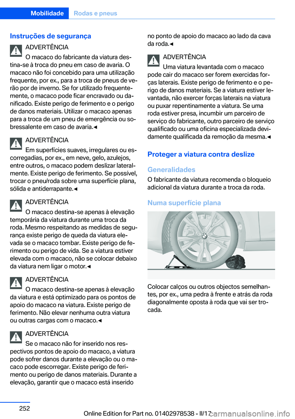 BMW X6 M 2017  Manual do condutor (in Portuguese) �I�n�s�t�r�u�