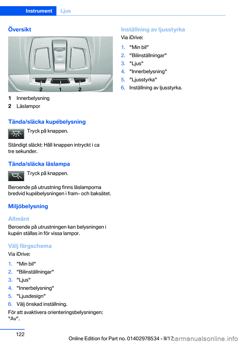 BMW X6 M 2017  InstruktionsbÖcker (in Swedish) �
