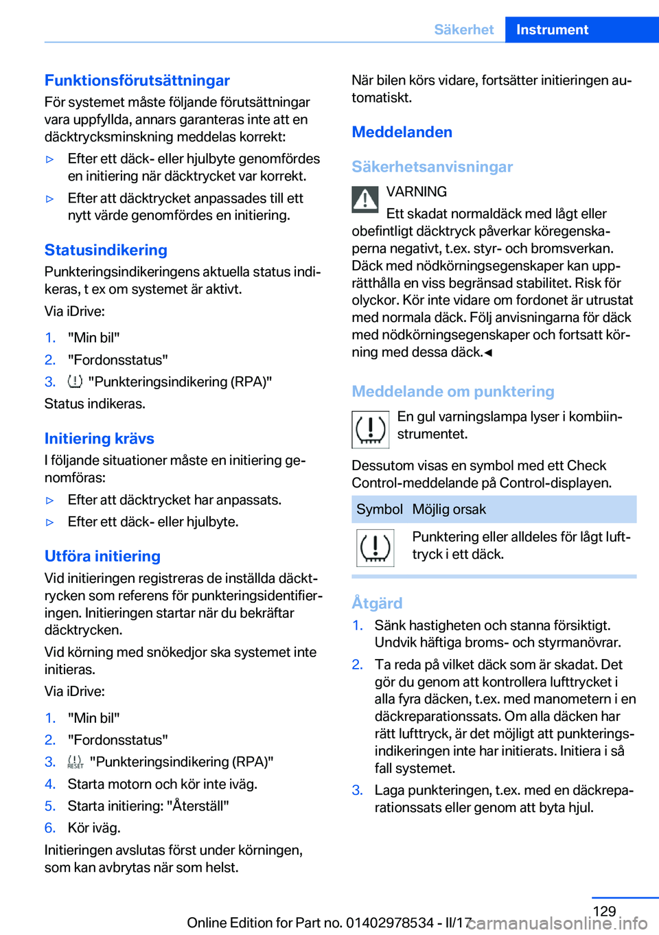 BMW X6 M 2017  InstruktionsbÖcker (in Swedish) �F�u�n�k�t�i�o�n�s�f�