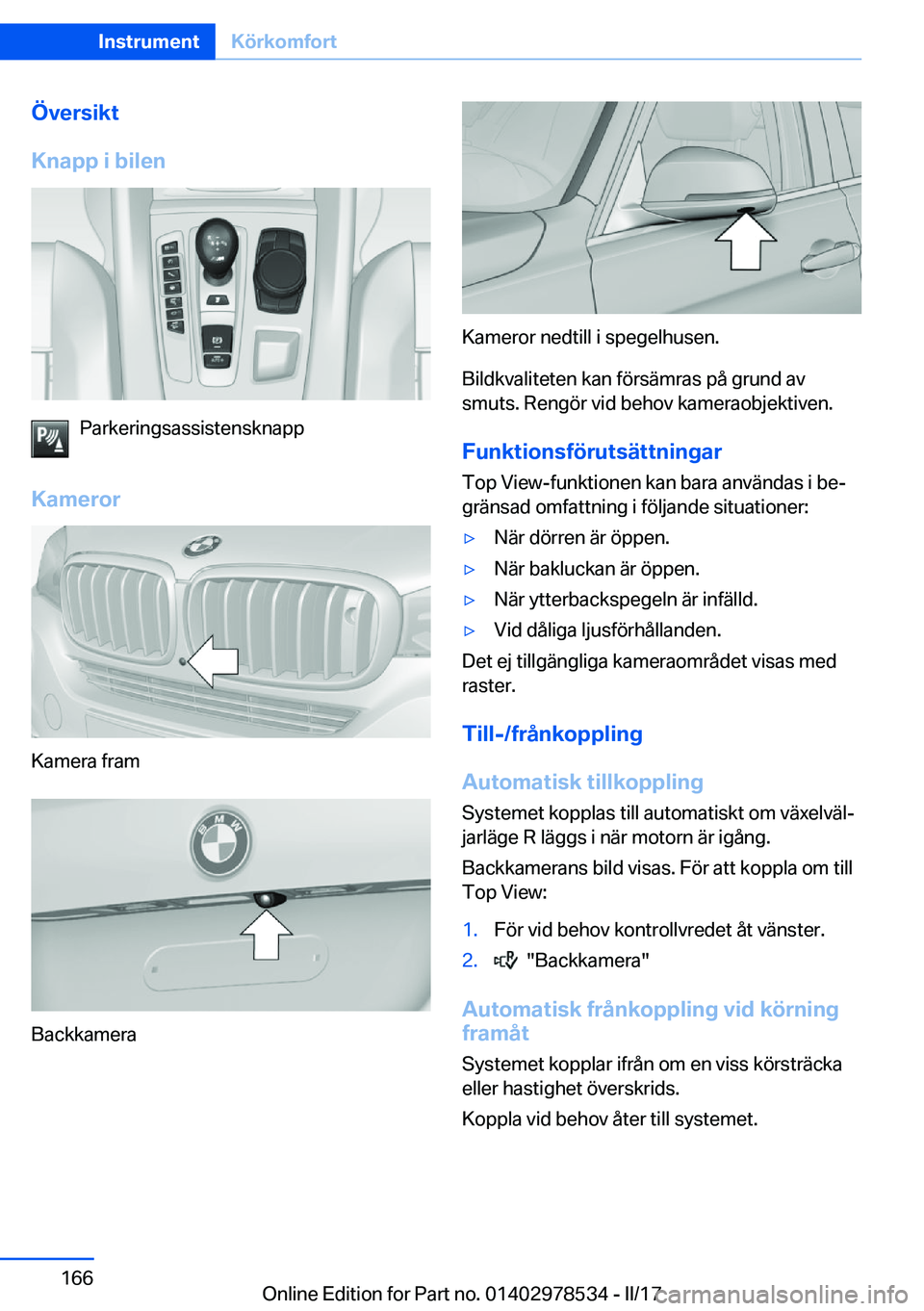 BMW X6 M 2017  InstruktionsbÖcker (in Swedish) �
