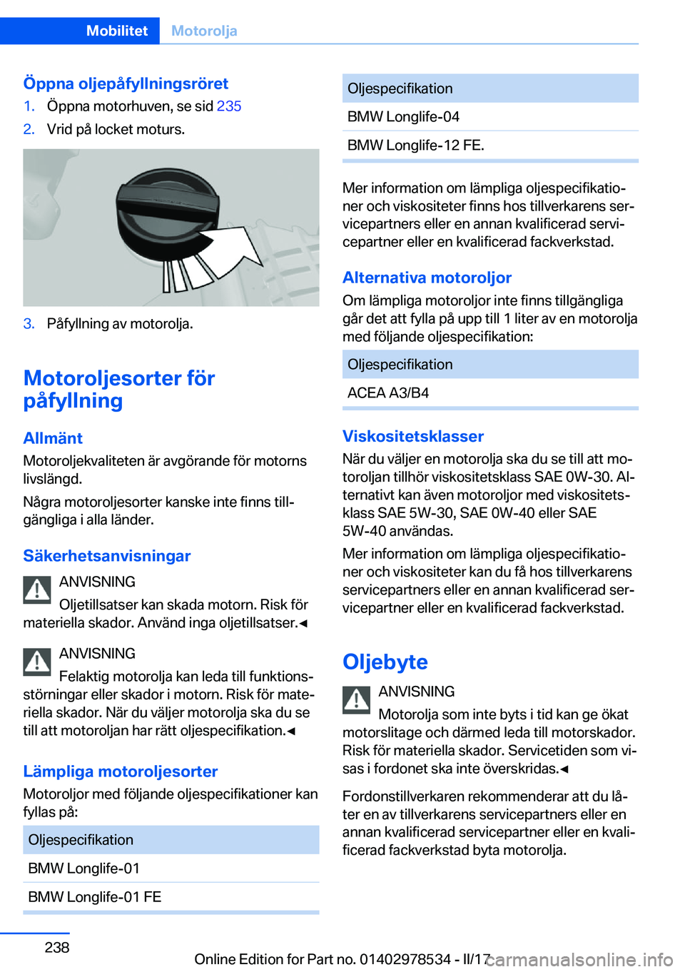 BMW X6 M 2017  InstruktionsbÖcker (in Swedish) �