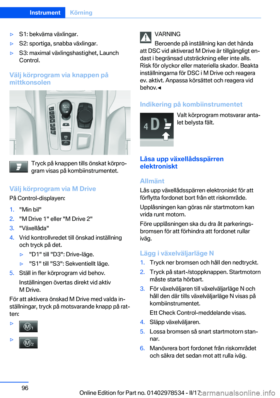 BMW X6 M 2017  InstruktionsbÖcker (in Swedish) 'y�S�1�:� �b�e�k�v�ä�m�a� �v�ä�x�l�i�n�g�a�r�.'y�S�2�:� �s�p�o�r�t�i�g�a�,� �s�n�a�b�b�a� �v�ä�x�l�i�n�g�a�r�.'y�S�3�:� �m�a�x�i�m�a�l� �v�ä�x�l�i�n�g�s�h�a�s�t�i�g�h�e�t�,� �L�a�u�n�c