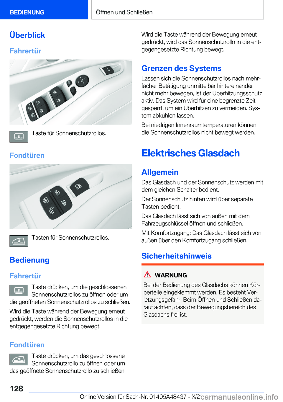 BMW X7 2022  Betriebsanleitungen (in German) �