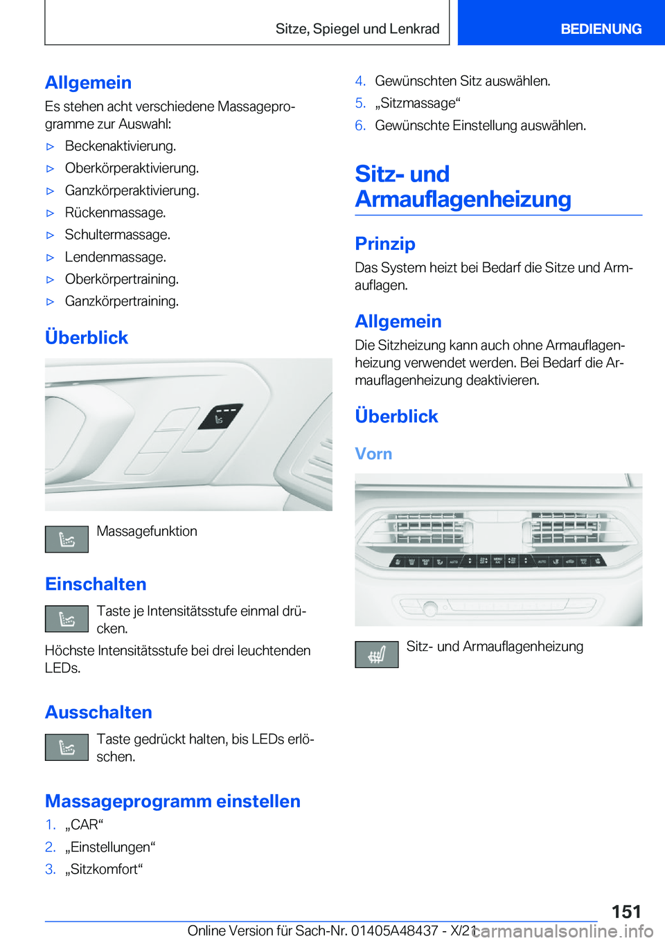 BMW X7 2022  Betriebsanleitungen (in German) �A�l�l�g�e�m�e�i�n
�E�s��s�t�e�h�e�n��a�c�h�t��v�e�r�s�c�h�i�e�d�e�n�e��M�a�s�s�a�g�e�p�r�oj �g�r�a�m�m�e��z�u�r��A�u�s�w�a�h�l�:x�B�e�c�k�e�n�a�k�t�i�v�i�e�r�u�n�g�.x�O�b�e�r�k�