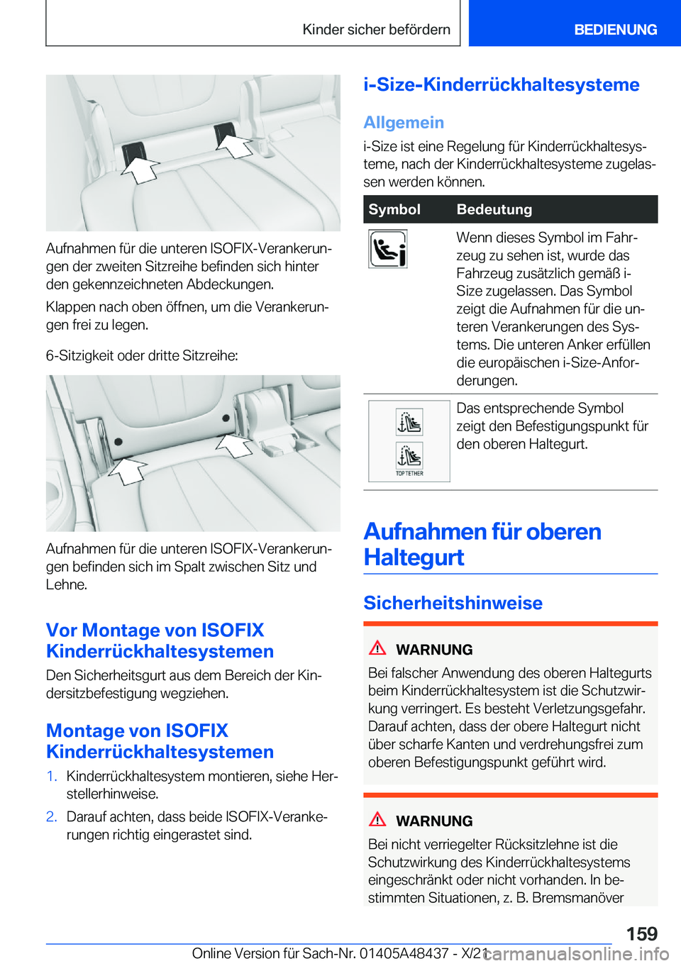 BMW X7 2022  Betriebsanleitungen (in German) �A�u�f�n�a�h�m�e�n��f�