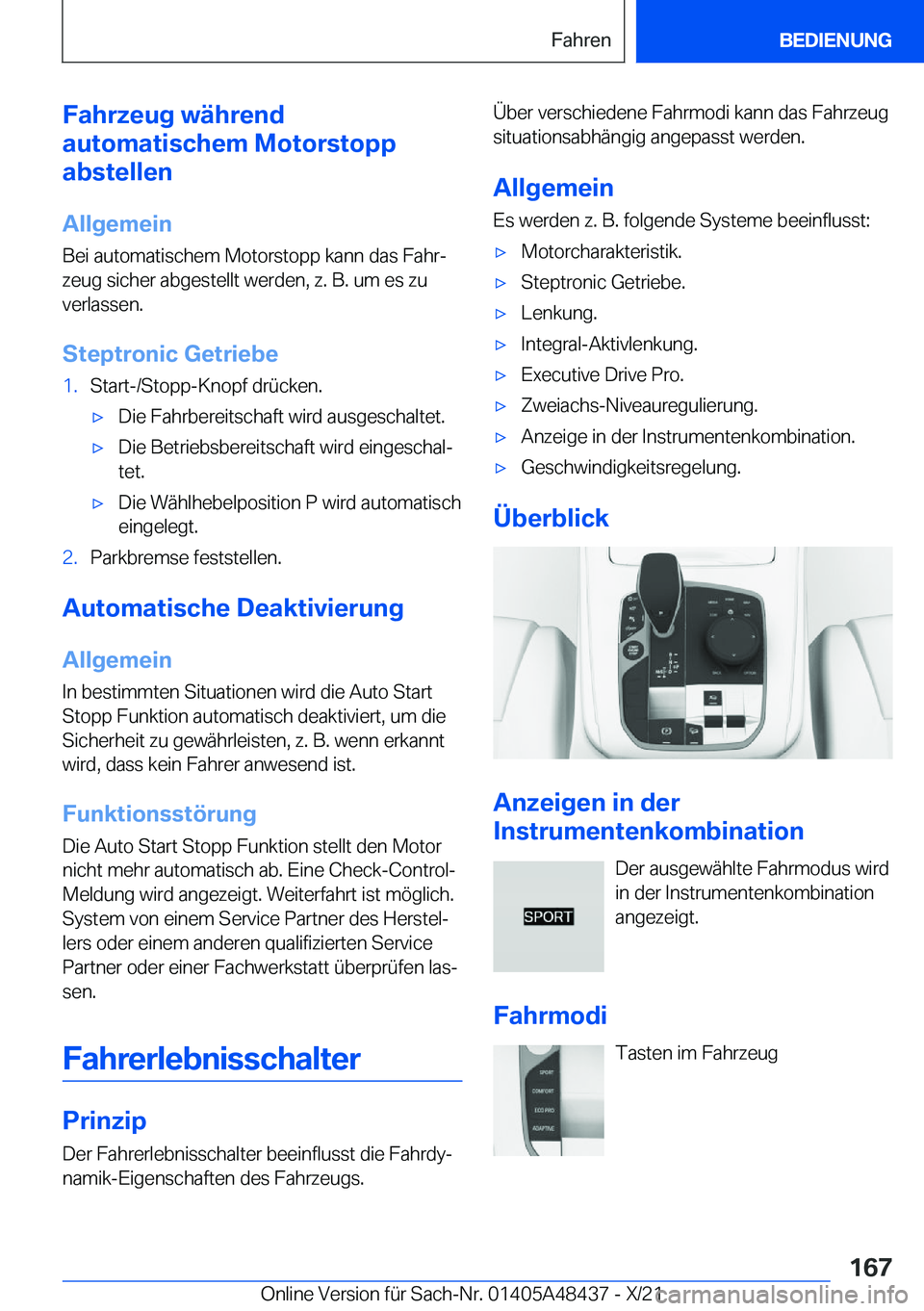 BMW X7 2022  Betriebsanleitungen (in German) �F�a�h�r�z�e�u�g��w�