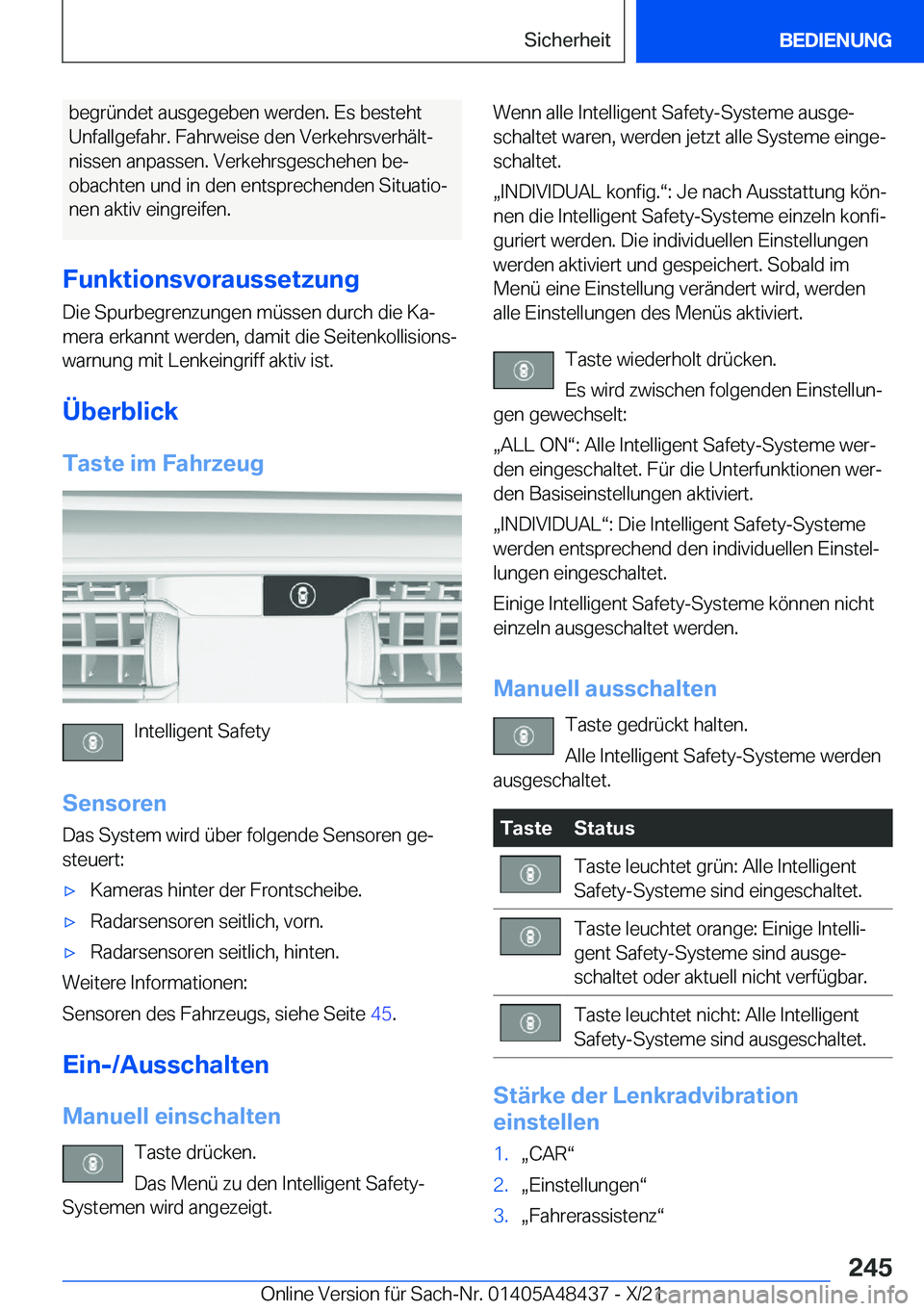 BMW X7 2022  Betriebsanleitungen (in German) �b�e�g�r�