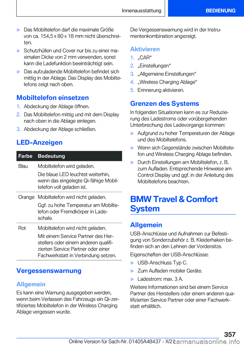 BMW X7 2022  Betriebsanleitungen (in German) x�D�a�s��M�o�b�i�l�t�e�l�e�f�o�n��d�a�r�f��d�i�e��m�a�x�i�m�a�l�e��G�r�