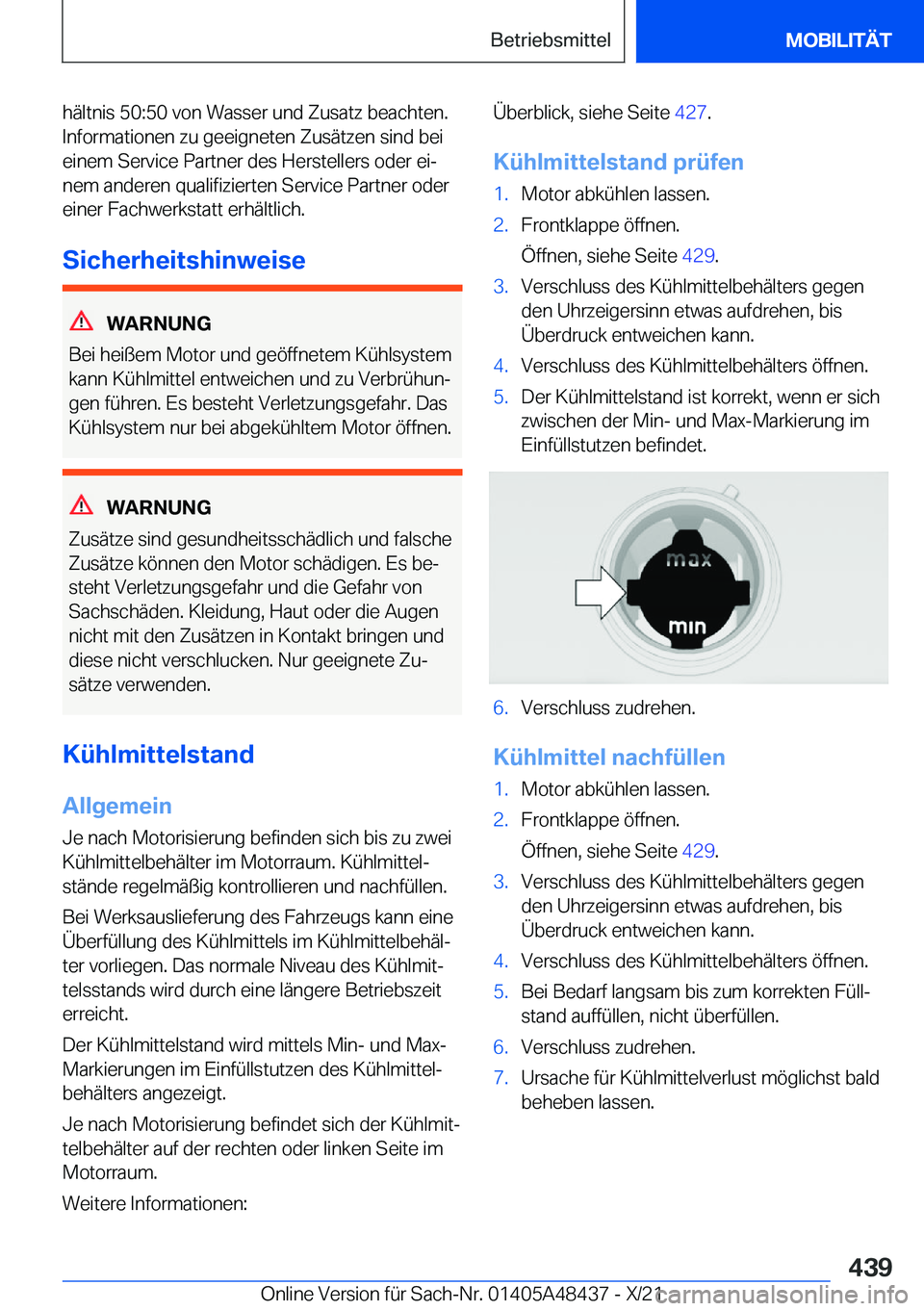 BMW X7 2022  Betriebsanleitungen (in German) �h�