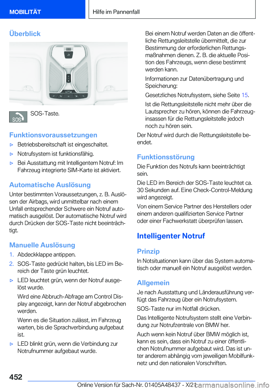 BMW X7 2022  Betriebsanleitungen (in German) �