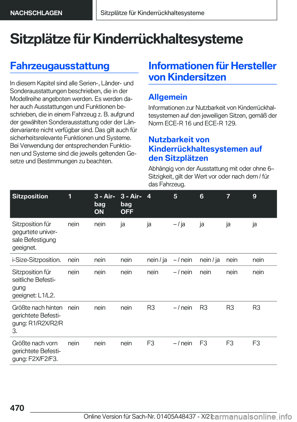 BMW X7 2022  Betriebsanleitungen (in German) �S�i�t�z�p�l�
