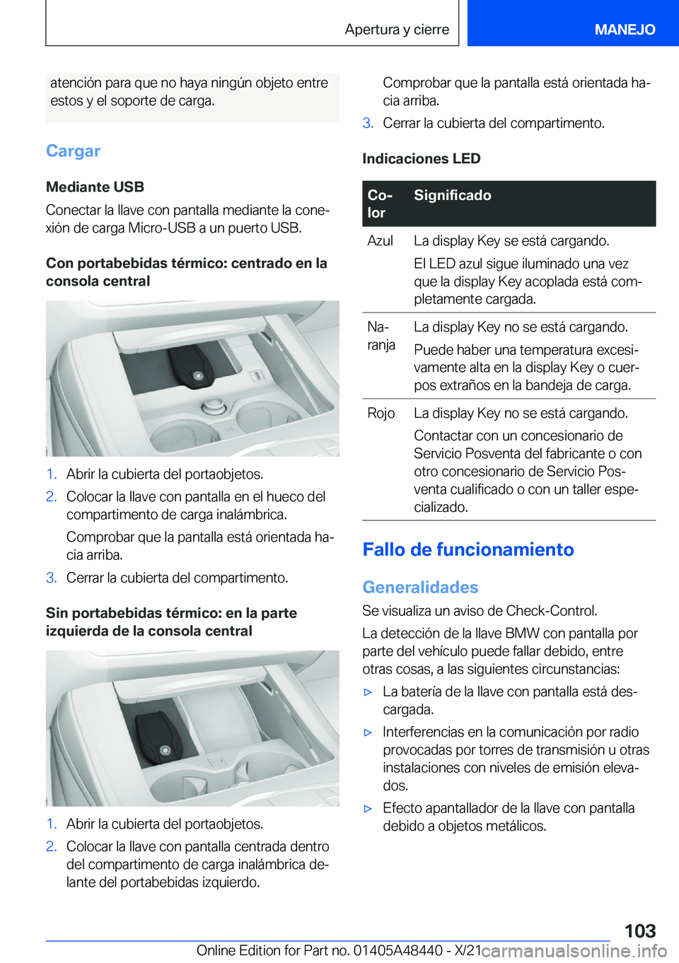 BMW X7 2022  Manuales de Empleo (in Spanish) �a�t�e�n�c�i�