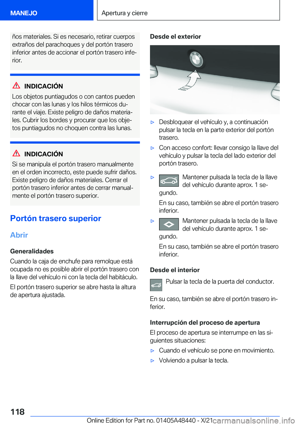 BMW X7 2022  Manuales de Empleo (in Spanish) �