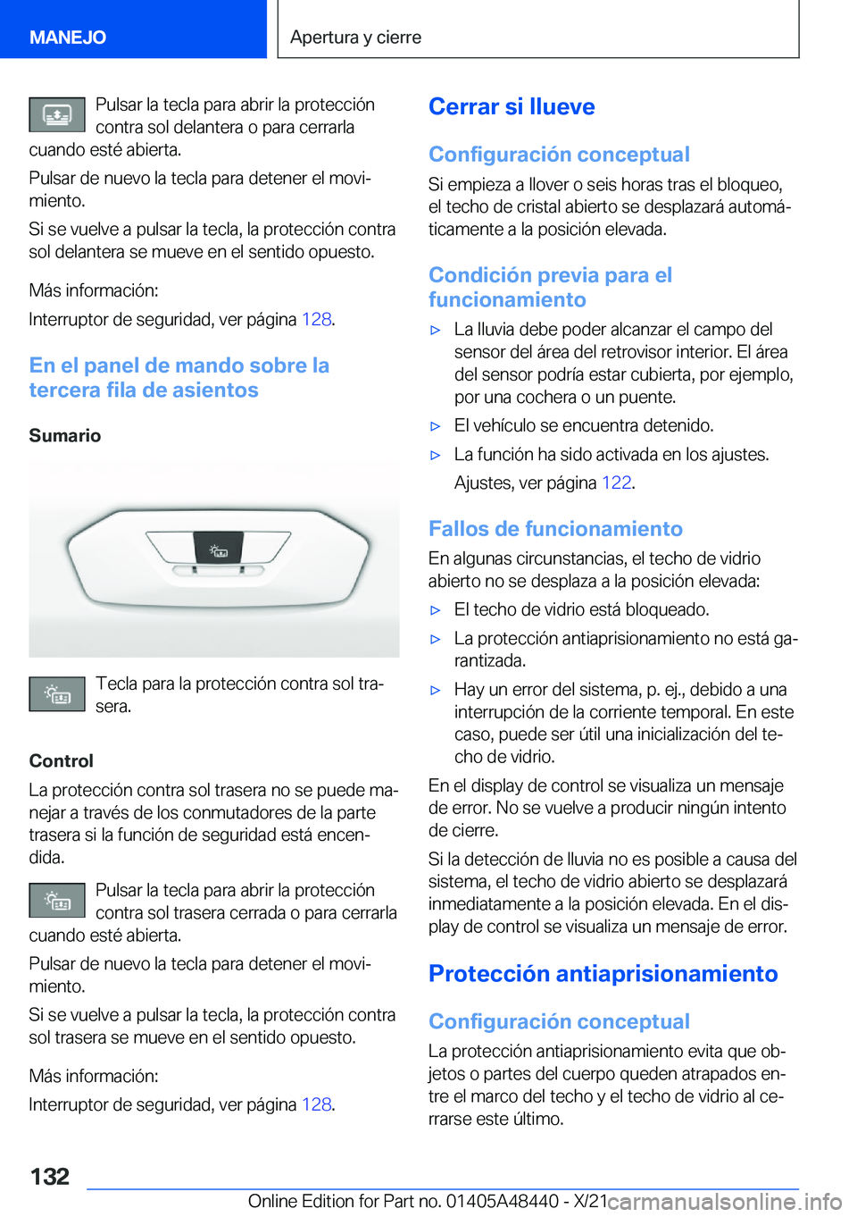 BMW X7 2022  Manuales de Empleo (in Spanish) �P�u�l�s�a�r��l�a��t�e�c�l�a��p�a�r�a��a�b�r�i�r��l�a��p�r�o�t�e�c�c�i�