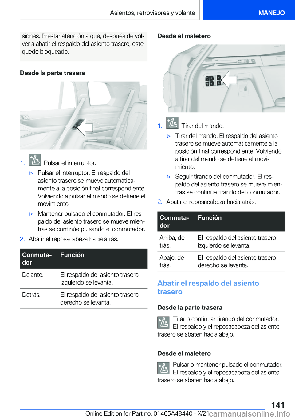 BMW X7 2022  Manuales de Empleo (in Spanish) �s�i�o�n�e�s�.��P�r�e�s�t�a�r��a�t�e�n�c�i�