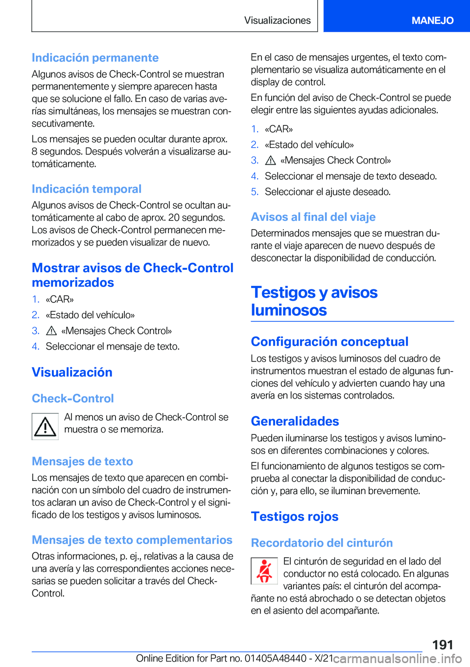 BMW X7 2022  Manuales de Empleo (in Spanish) �I�n�d�i�c�a�c�i�