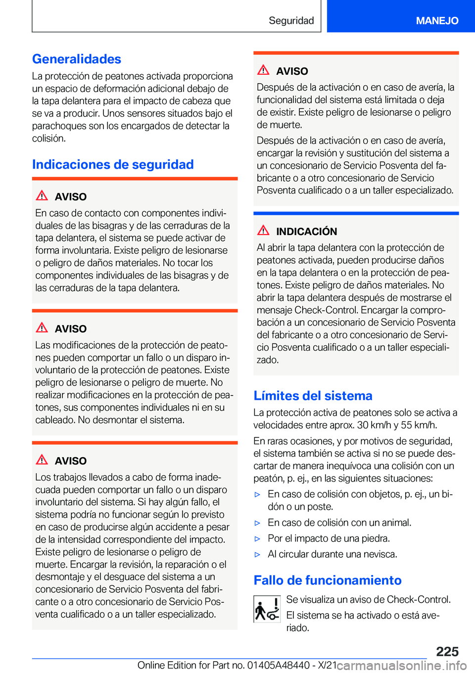 BMW X7 2022  Manuales de Empleo (in Spanish) �G�e�n�e�r�a�l�i�d�a�d�e�s
�L�a��p�r�o�t�e�c�c�i�