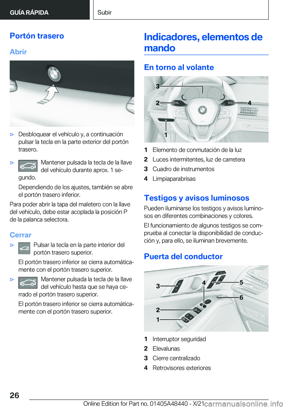 BMW X7 2022  Manuales de Empleo (in Spanish) �P�o�r�t�