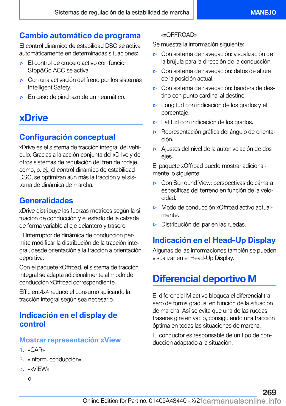 BMW X7 2022  Manuales de Empleo (in Spanish) �C�a�m�b�i�o��a�u�t�o�m�