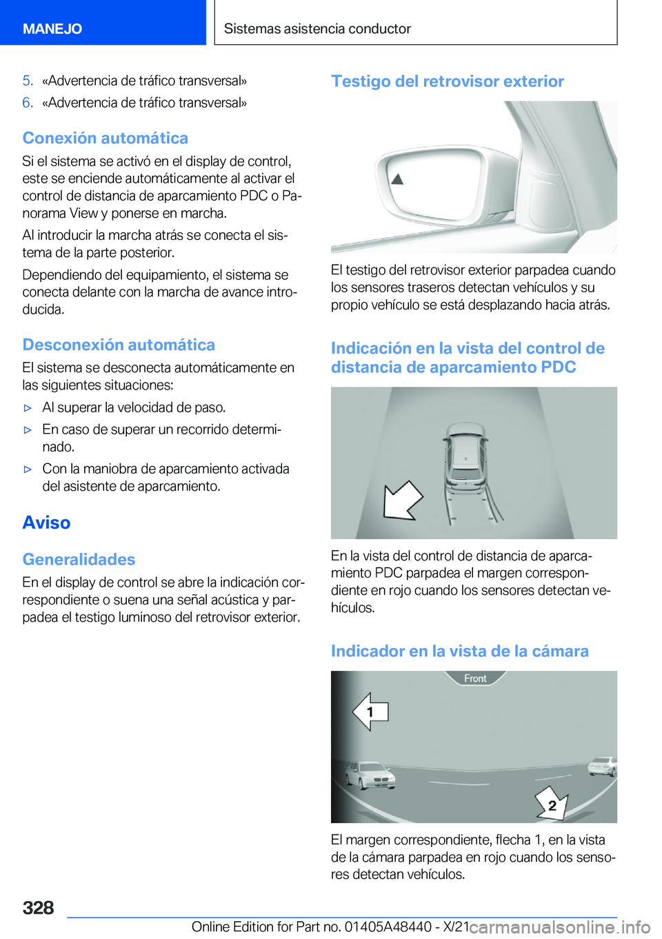 BMW X7 2022  Manuales de Empleo (in Spanish) �5�.�«�A�d�v�e�r�t�e�n�c�i�a��d�e��t�r�