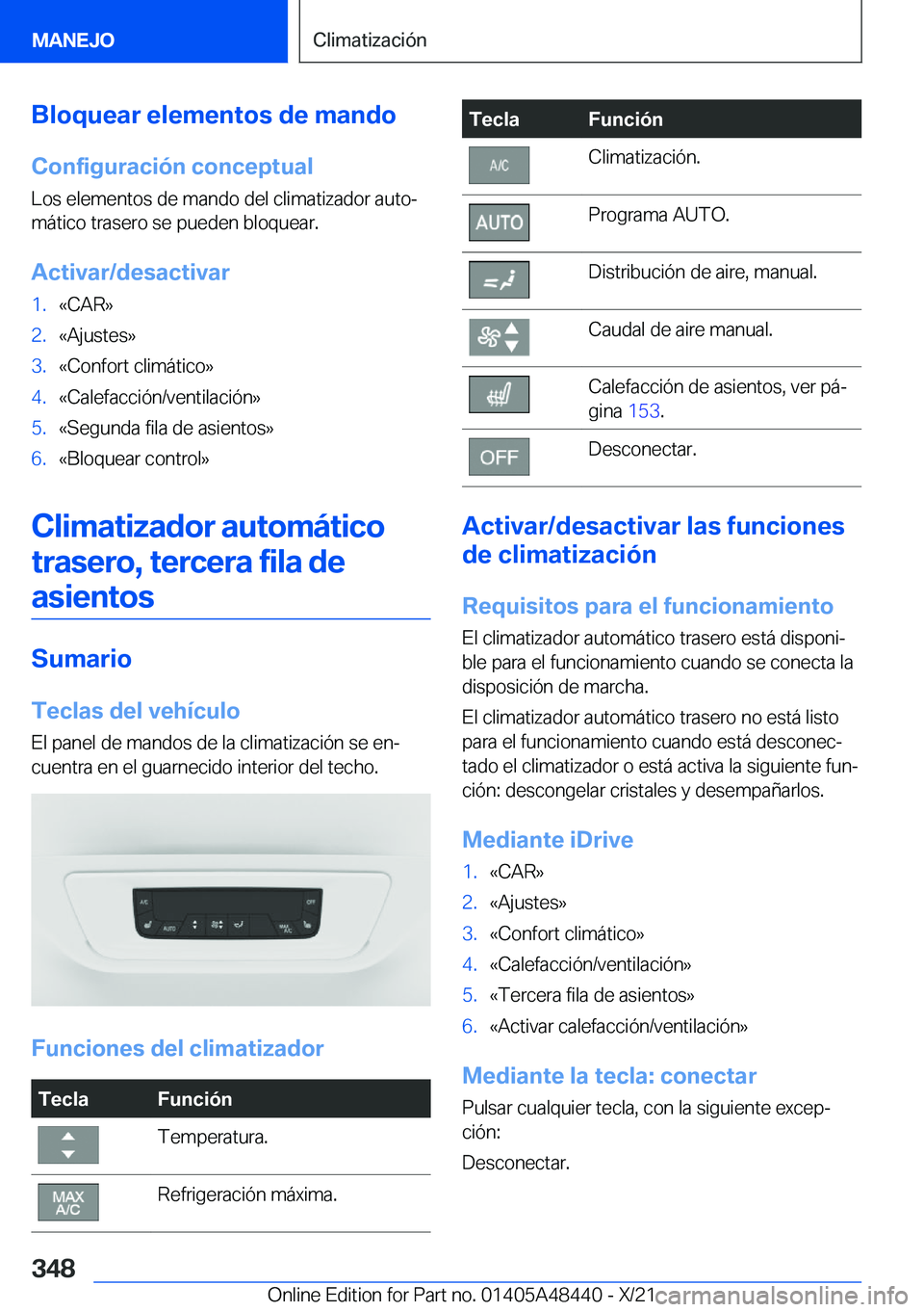 BMW X7 2022  Manuales de Empleo (in Spanish) �B�l�o�q�u�e�a�r��e�l�e�m�e�n�t�o�s��d�e��m�a�n�d�o
�C�o�n�f�i�g�u�r�a�c�i�