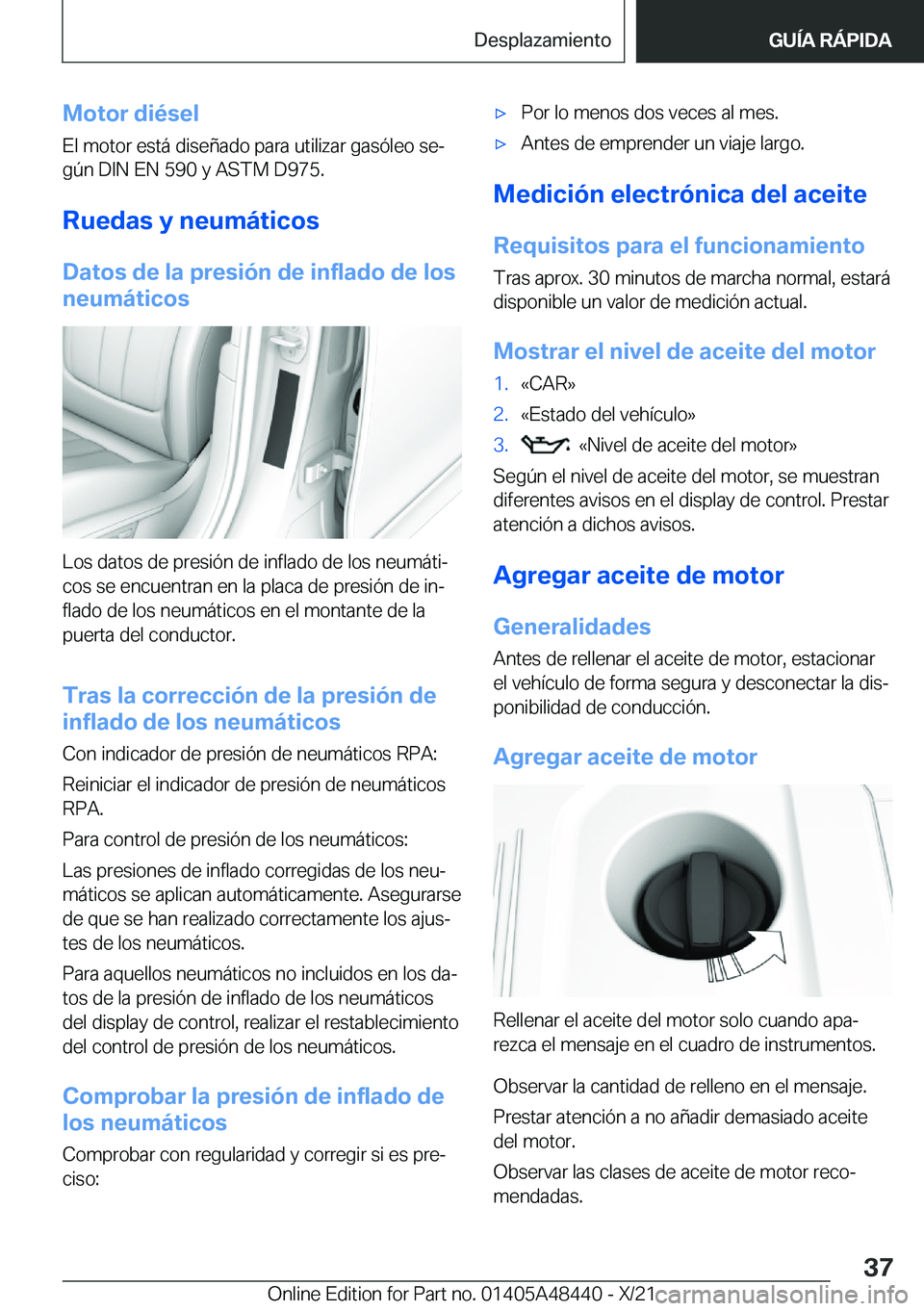 BMW X7 2022  Manuales de Empleo (in Spanish) �M�o�t�o�r��d�i�