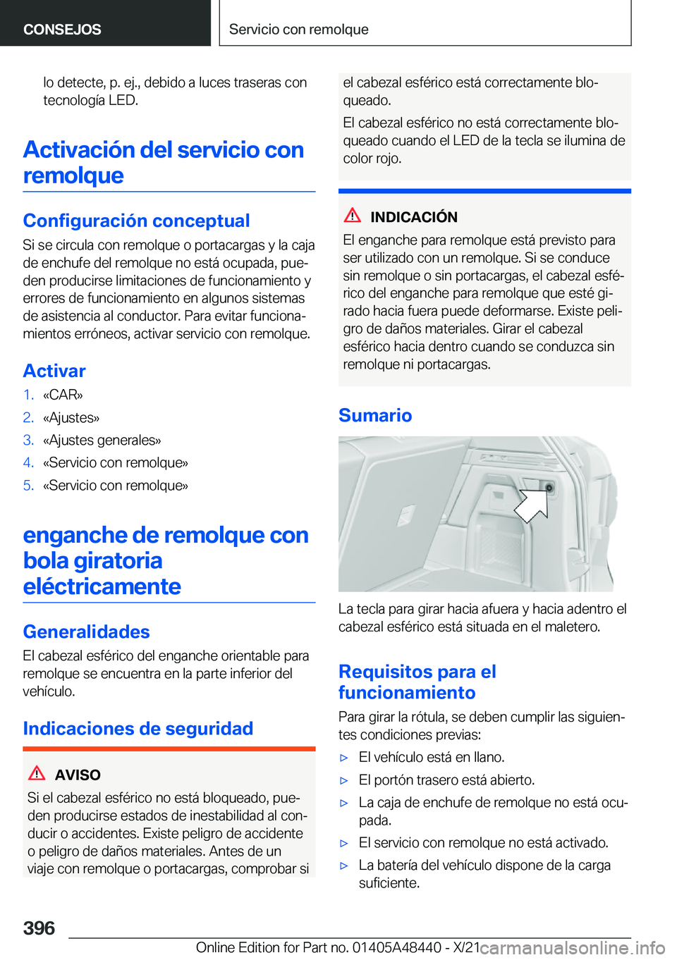 BMW X7 2022  Manuales de Empleo (in Spanish) �l�o��d�e�t�e�c�t�e�,��p�.��e�j�.�,��d�e�b�i�d�o��a��l�u�c�e�s��t�r�a�s�e�r�a�s��c�o�n
�t�e�c�n�o�l�o�g�