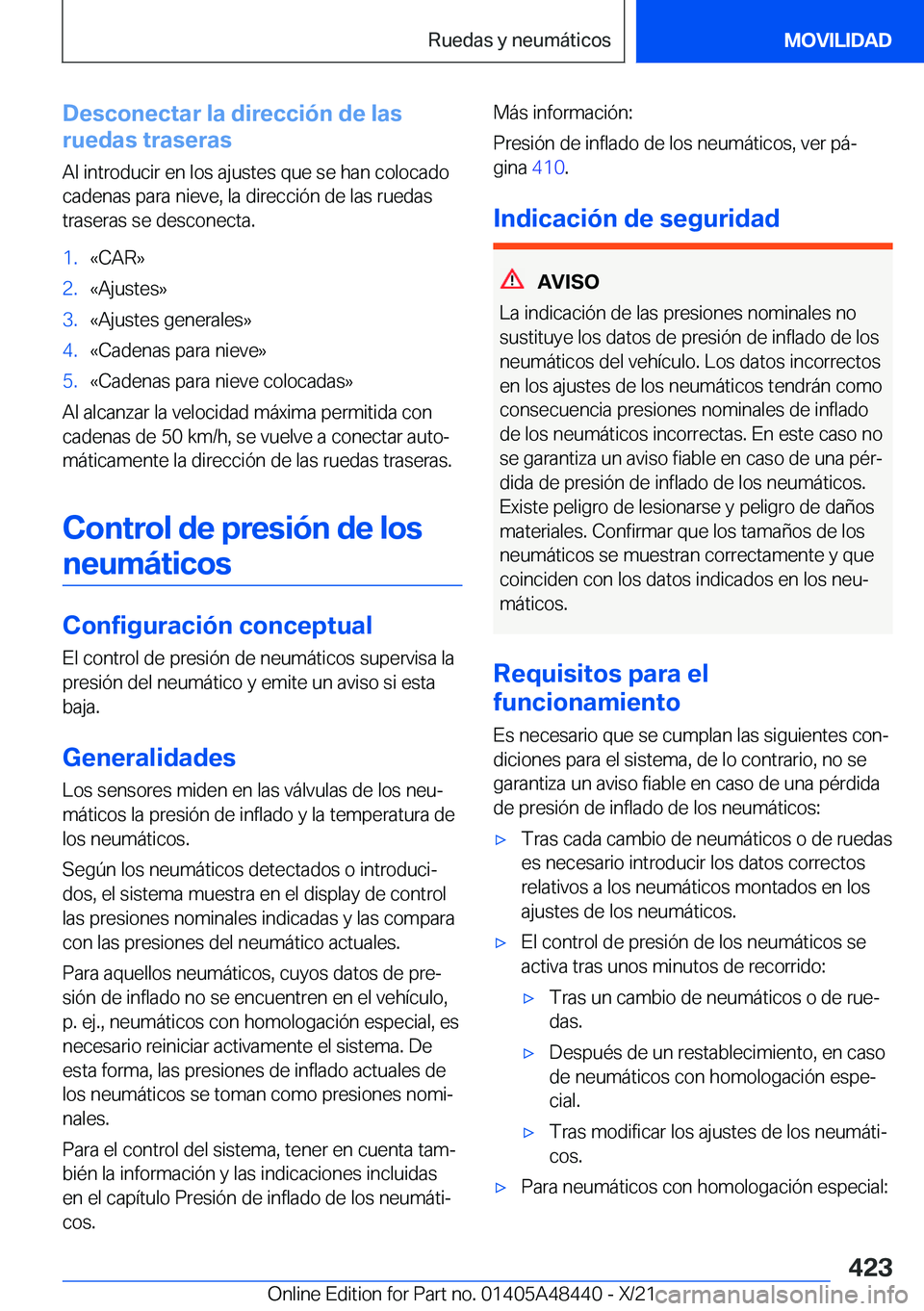 BMW X7 2022  Manuales de Empleo (in Spanish) �D�e�s�c�o�n�e�c�t�a�r��l�a��d�i�r�e�c�c�i�