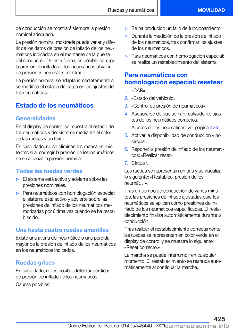 BMW X7 2022  Manuales de Empleo (in Spanish) �d�e��c�o�n�d�u�c�c�i�