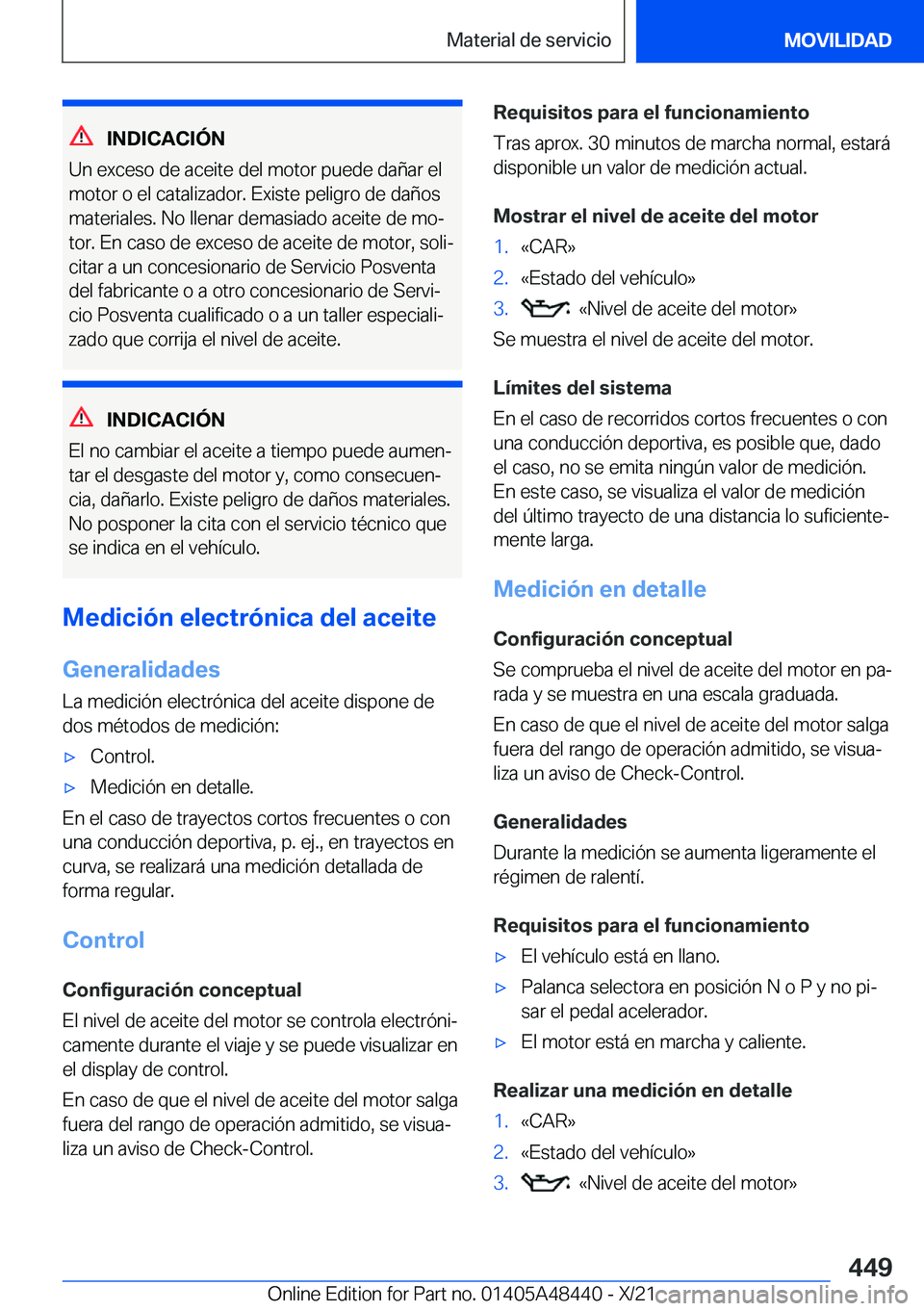 BMW X7 2022  Manuales de Empleo (in Spanish) �I�N�D�I�C�A�C�I�