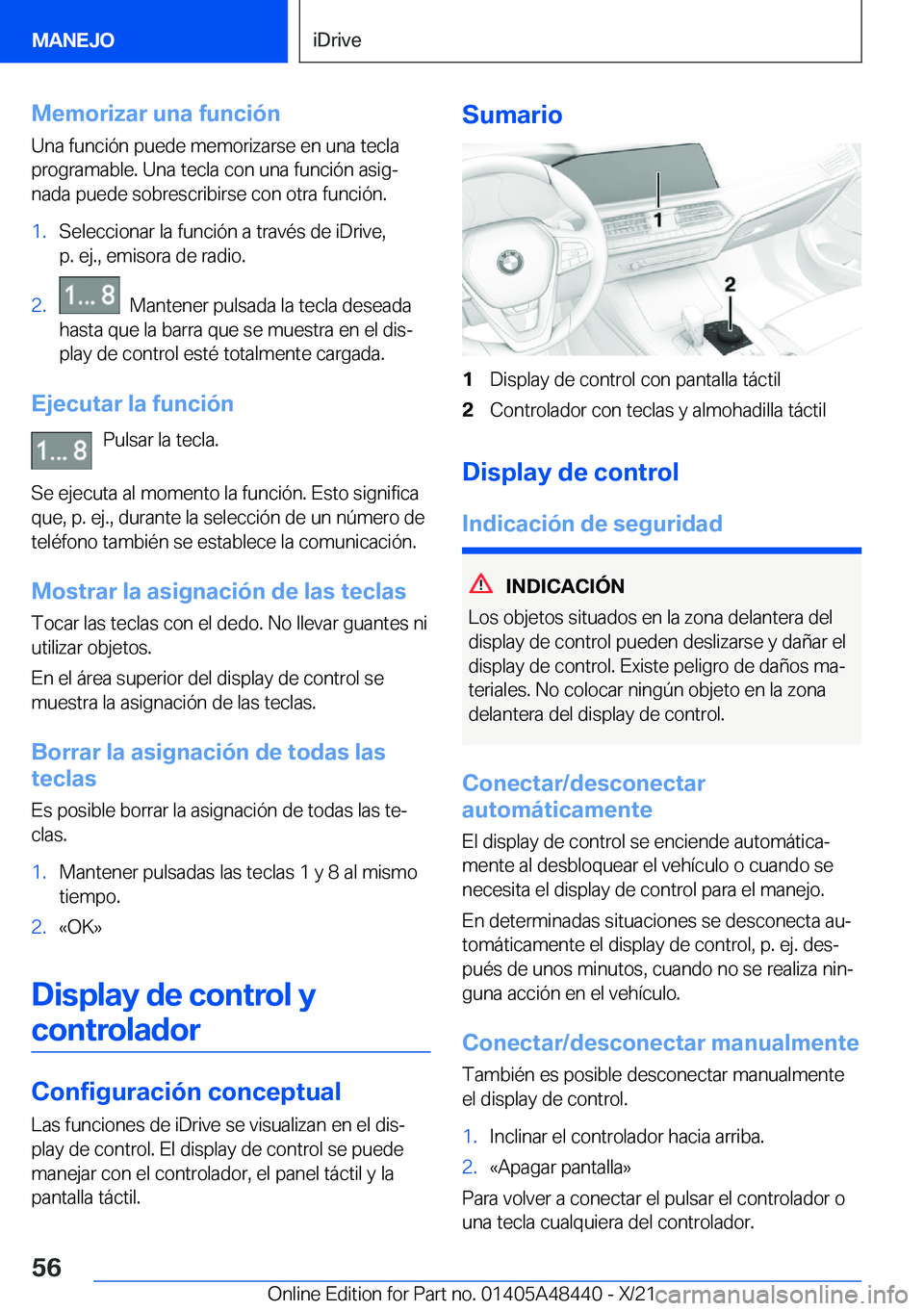 BMW X7 2022  Manuales de Empleo (in Spanish) �M�e�m�o�r�i�z�a�r��u�n�a��f�u�n�c�i�