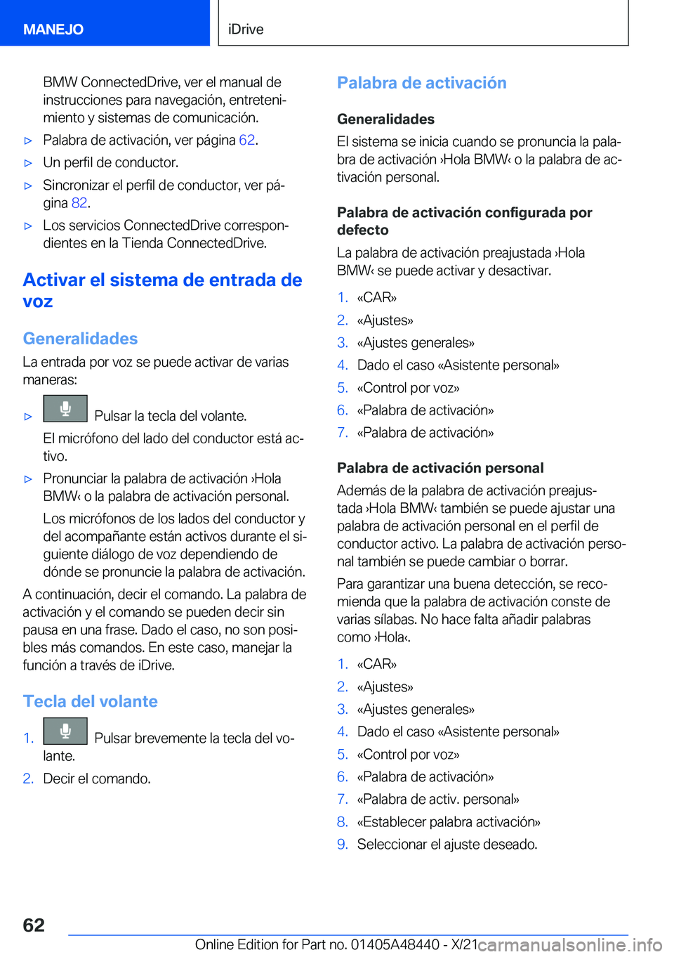 BMW X7 2022  Manuales de Empleo (in Spanish) �B�M�W��C�o�n�n�e�c�t�e�d�D�r�i�v�e�,��v�e�r��e�l��m�a�n�u�a�l��d�e
�i�n�s�t�r�u�c�c�i�o�n�e�s��p�a�r�a��n�a�v�e�g�a�c�i�