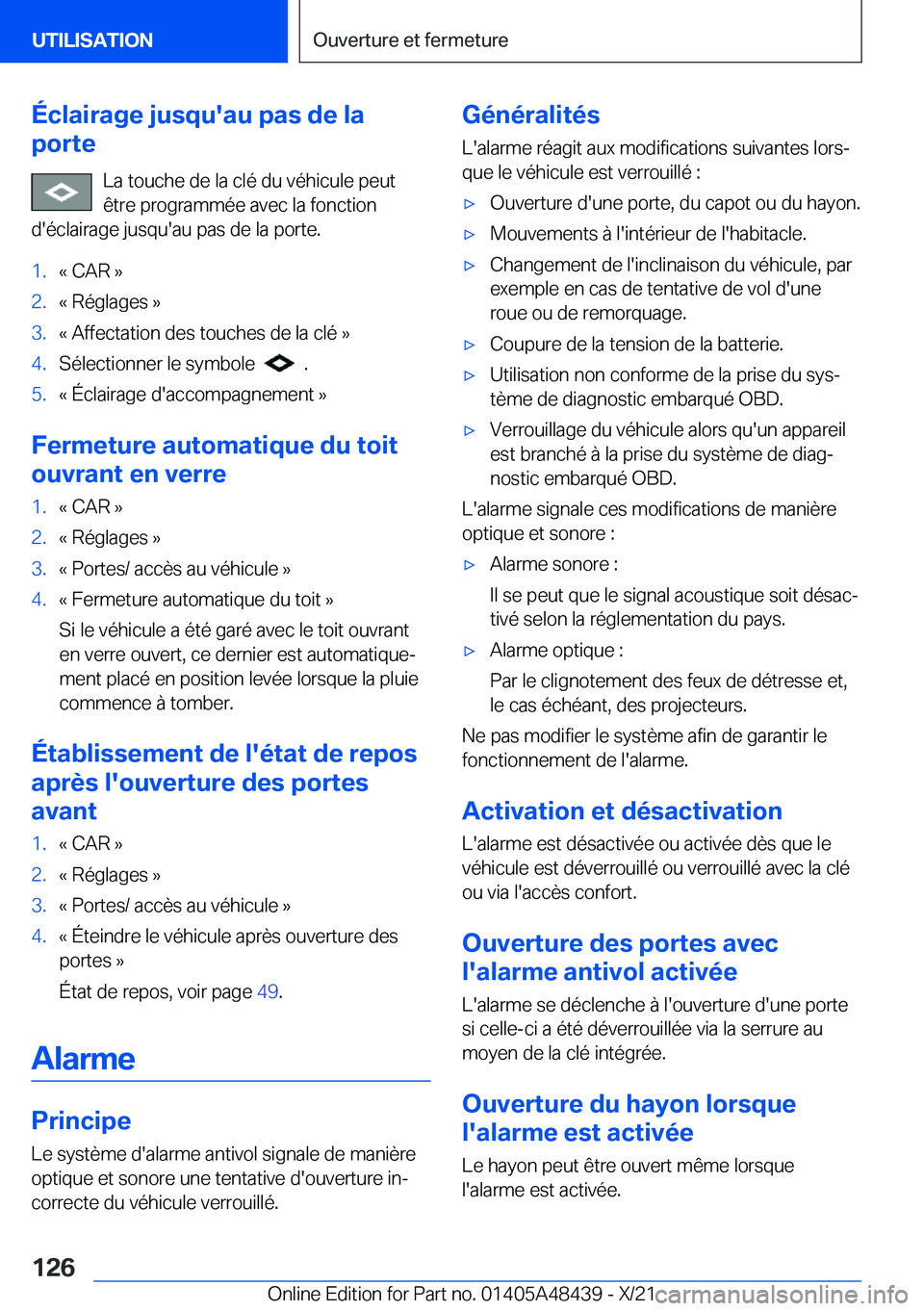 BMW X7 2022  Notices Demploi (in French) �