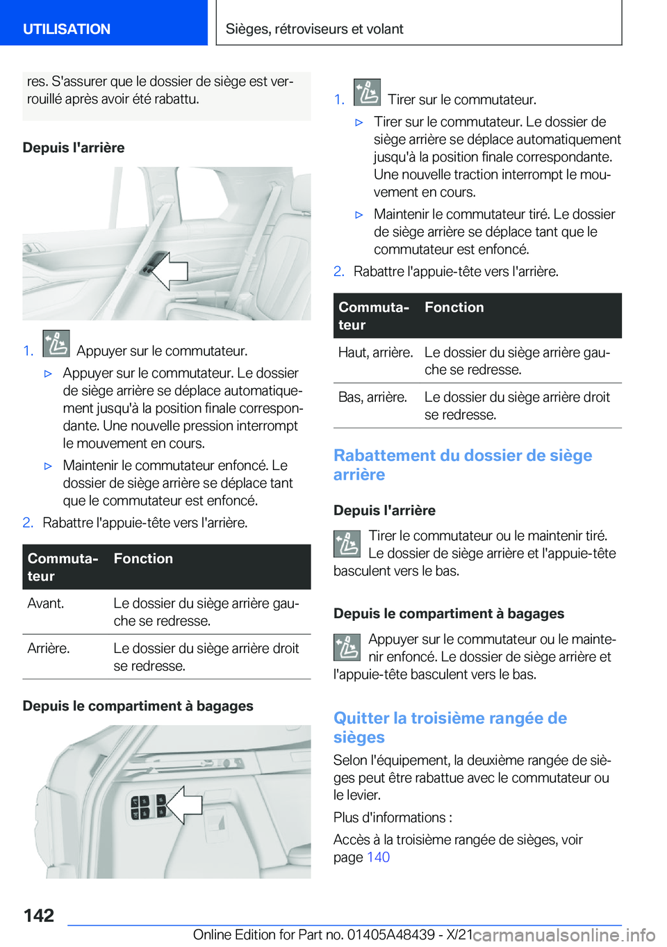 BMW X7 2022  Notices Demploi (in French) �r�e�s�.��S�'�a�s�s�u�r�e�r��q�u�e��l�e��d�o�s�s�i�e�r��d�e��s�i�è�g�e��e�s�t��v�e�rj�r�o�u�i�l�l�é��a�p�r�è�s��a�v�o�i�r��é�t�é��r�a�b�a�t�t�u�.
�D�e�p�u�i�s��l�'�a�r�r�i�
