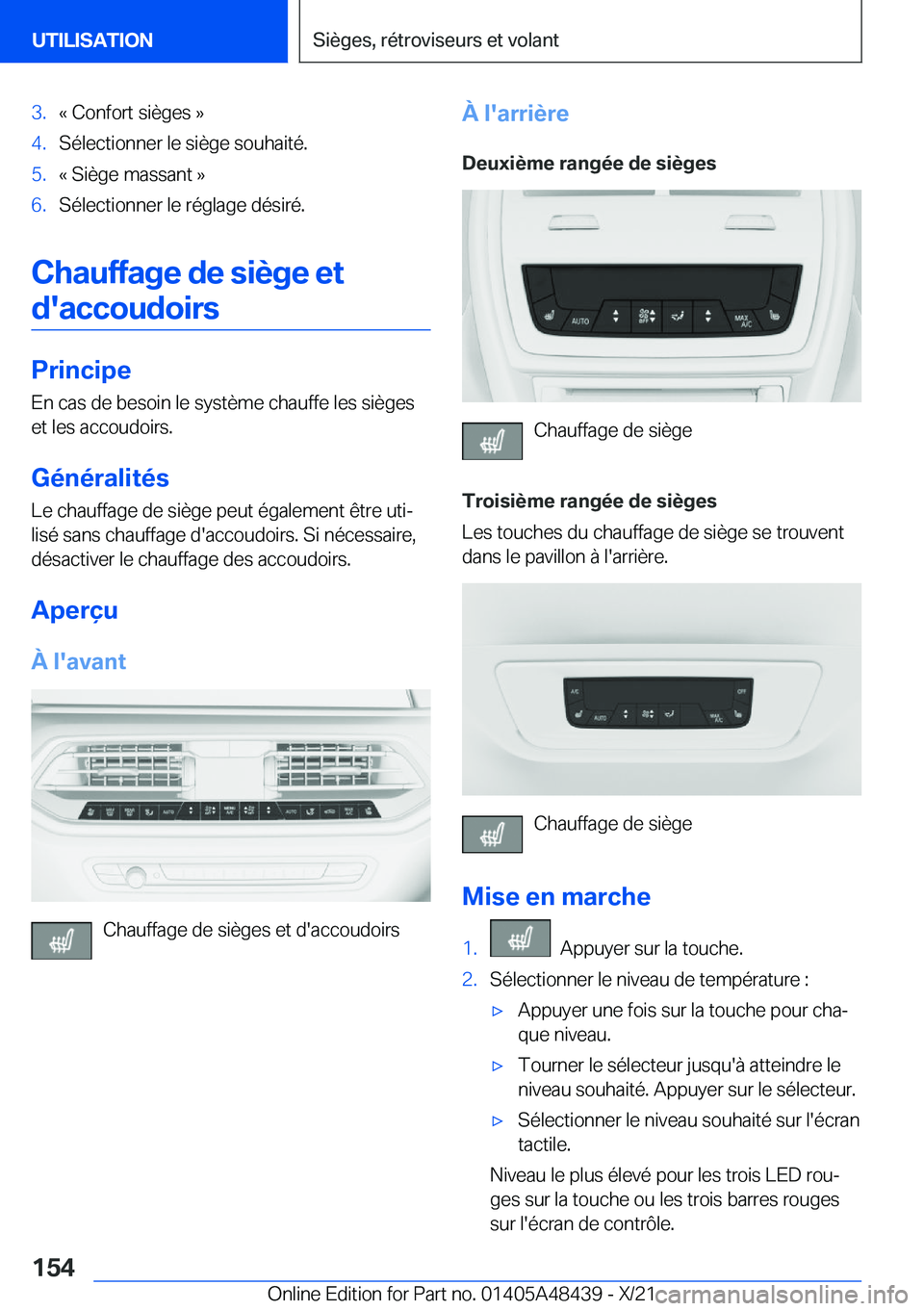 BMW X7 2022  Notices Demploi (in French) �3�.�k��C�o�n�f�o�r�t��s�i�è�g�e�s��{�4�.�S�é�l�e�c�t�i�o�n�n�e�r��l�e��s�i�è�g�e��s�o�u�h�a�i�t�é�.�5�.�k��S�i�è�g�e��m�a�s�s�a�n�t��{�6�.�S�é�l�e�c�t�i�o�n�n�e�r��l�e��r�é�g�l�a�g�