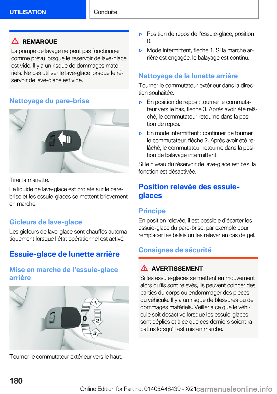 BMW X7 2022  Notices Demploi (in French) �R�E�M�A�R�Q�U�E
�L�a��p�o�m�p�e��d�e��l�a�v�a�g�e��n�e��p�e�u�t��p�a�s��f�o�n�c�t�i�o�n�n�e�r
�c�o�m�m�e��p�r�é�v�u��l�o�r�s�q�u�e��l�e��r�é�s�e�r�v�o�i�r��d�e��l�a�v�e�-�g�l�a�c�e
�e�