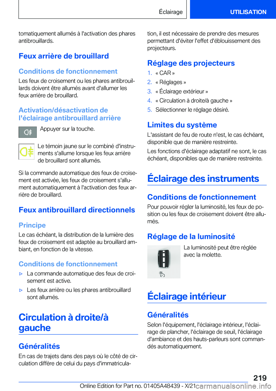 BMW X7 2022  Notices Demploi (in French) �t�o�m�a�t�i�q�u�e�m�e�n�t��a�l�l�u�m�é�s��