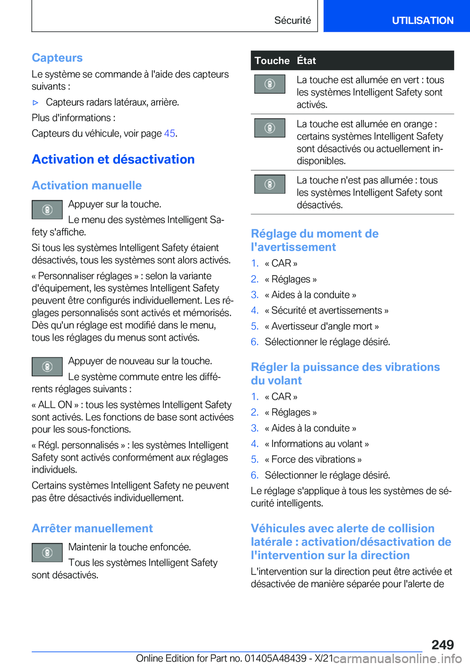 BMW X7 2022  Notices Demploi (in French) �C�a�p�t�e�u�r�s
�L�e��s�y�s�t�è�m�e��s�e��c�o�m�m�a�n�d�e��