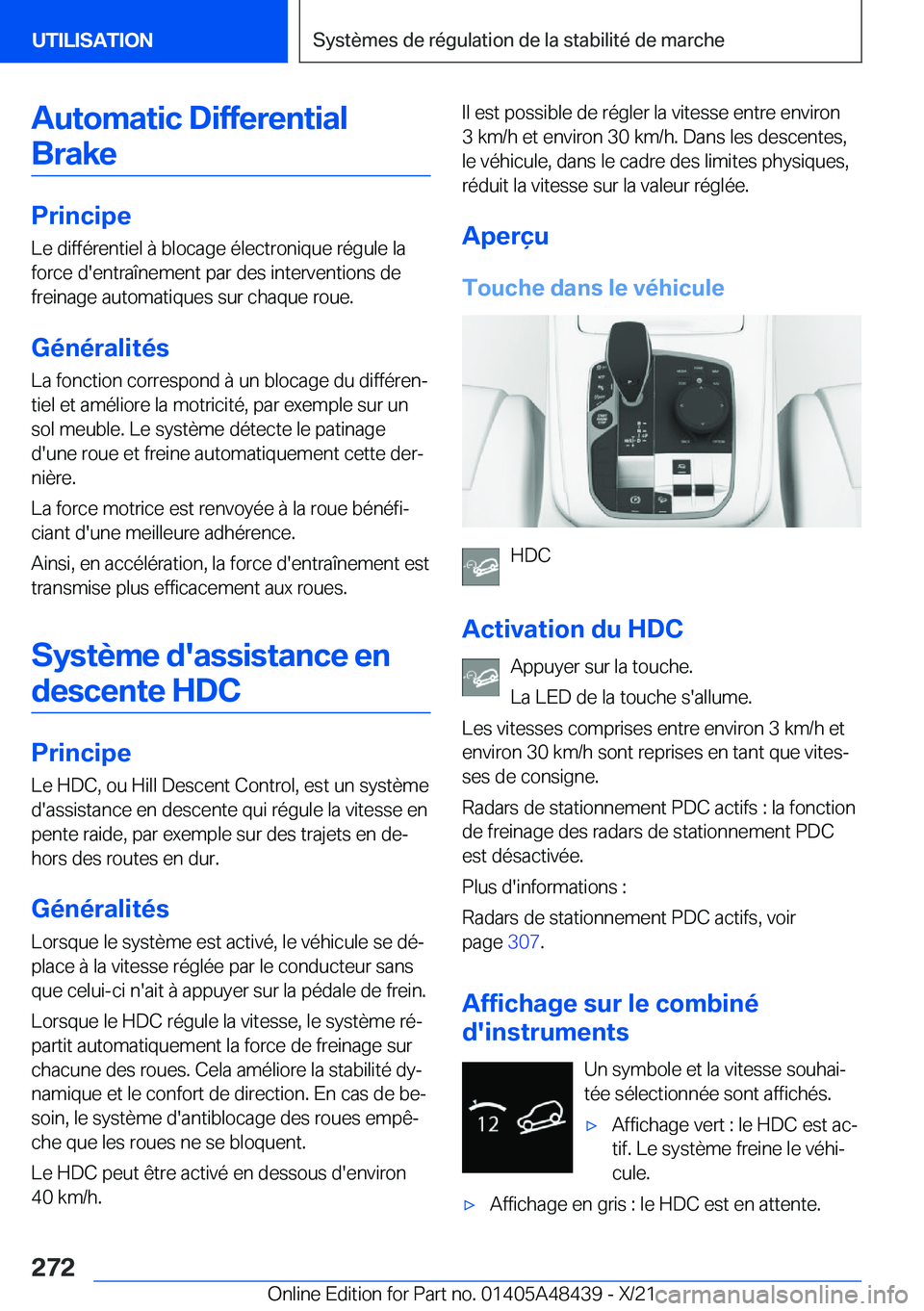 BMW X7 2022  Notices Demploi (in French) �A�u�t�o�m�a�t�i�c��D�i�f�f�e�r�e�n�t�i�a�l�B�r�a�k�e
�P�r�i�n�c�i�p�e �L�e��d�i�f�f�é�r�e�n�t�i�e�l��