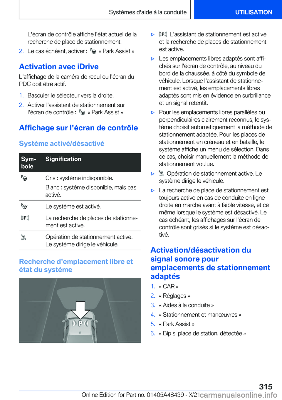 BMW X7 2022  Notices Demploi (in French) �L�'�é�c�r�a�n��d�e��c�o�n�t�r�