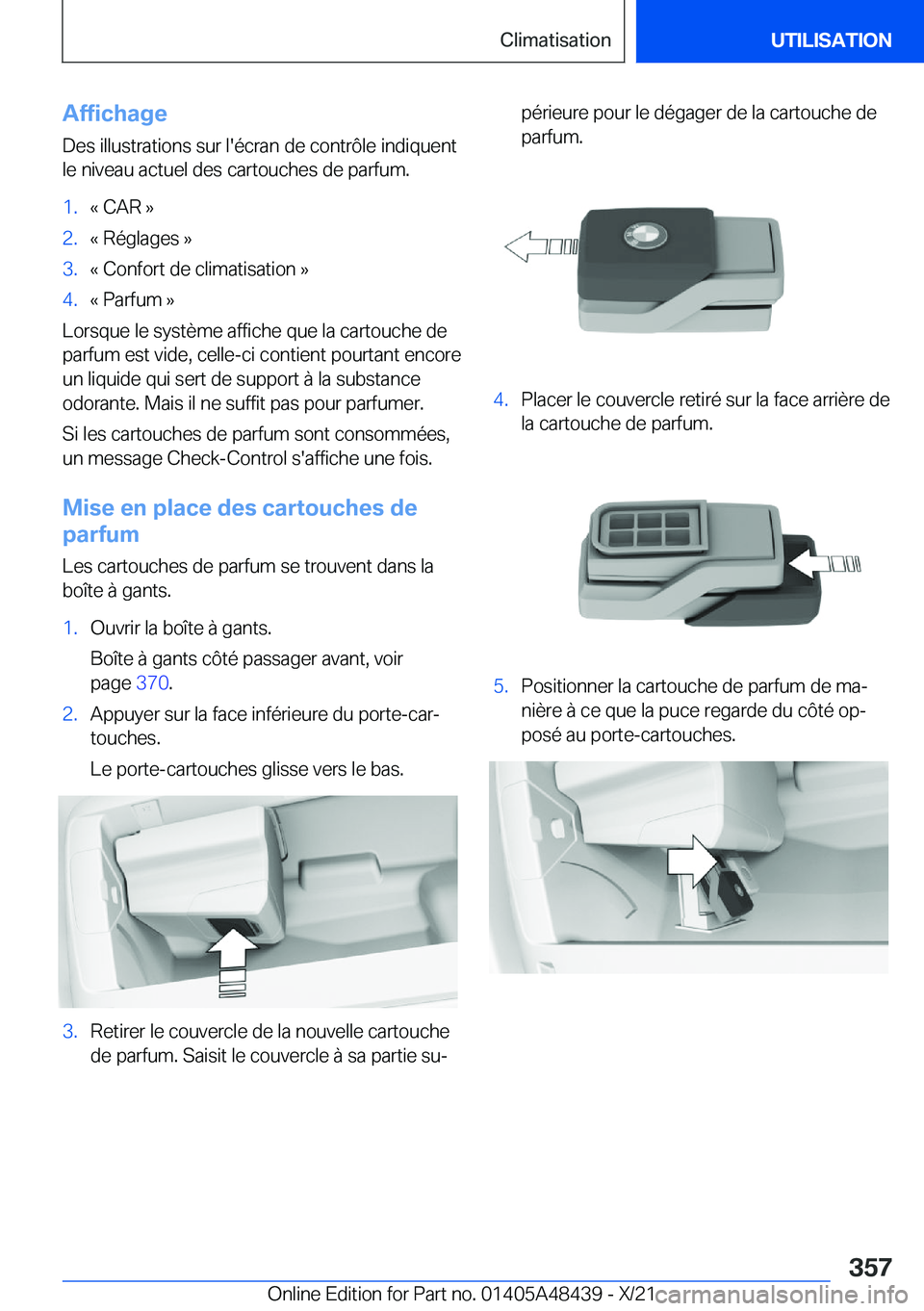 BMW X7 2022  Notices Demploi (in French) �A�f�f�i�c�h�a�g�e�D�e�s��i�l�l�u�s�t�r�a�t�i�o�n�s��s�u�r��l�'�é�c�r�a�n��d�e��c�o�n�t�r�