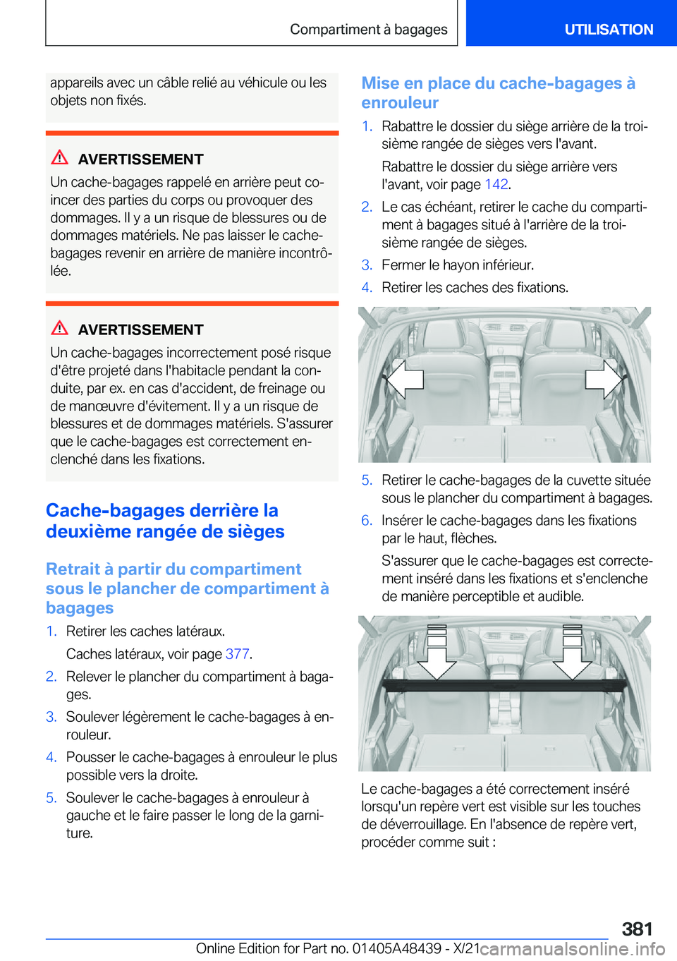BMW X7 2022  Notices Demploi (in French) �a�p�p�a�r�e�i�l�s��a�v�e�c��u�n��c�