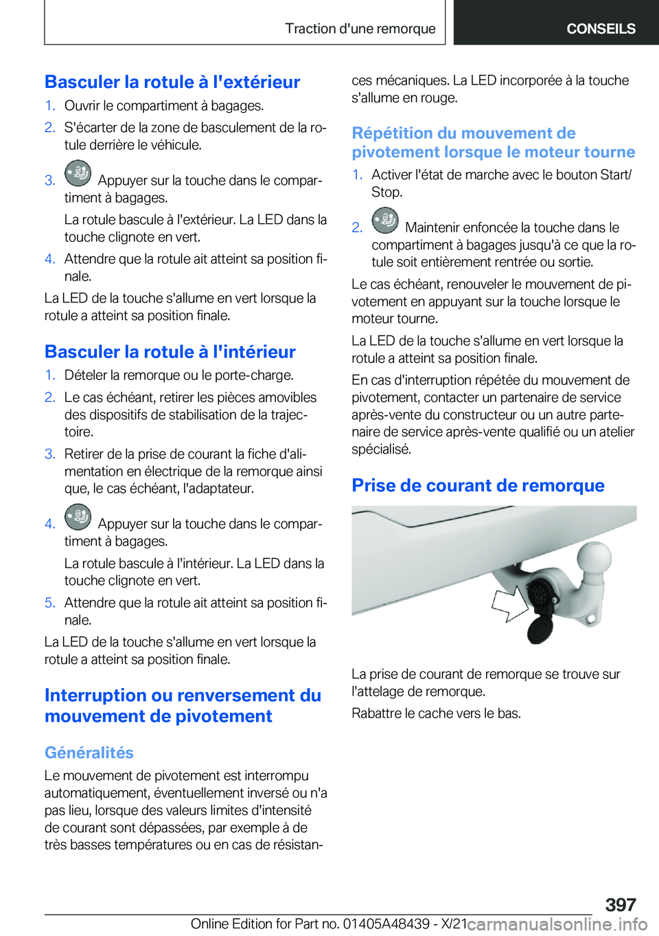 BMW X7 2022  Notices Demploi (in French) �B�a�s�c�u�l�e�r��l�a��r�o�t�u�l�e��