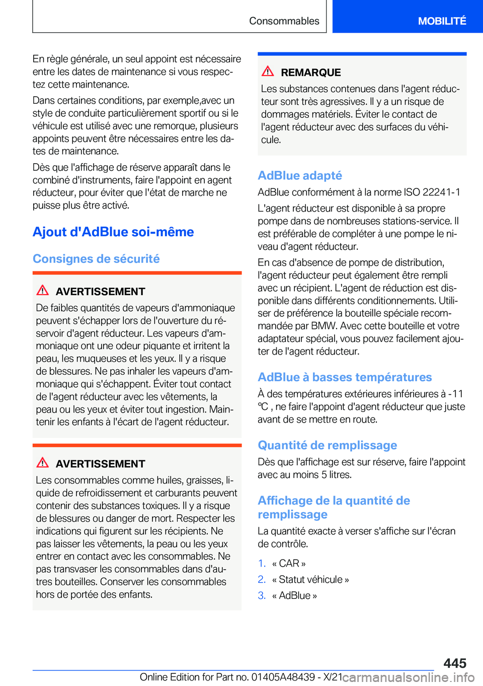 BMW X7 2022  Notices Demploi (in French) �E�n��r�è�g�l�e��g�é�n�é�r�a�l�e�,��u�n��s�e�u�l��a�p�p�o�i�n�t��e�s�t��n�é�c�e�s�s�a�i�r�e
�e�n�t�r�e��l�e�s��d�a�t�e�s��d�e��m�a�i�n�t�e�n�a�n�c�e��s�i��v�o�u�s��r�e�s�p�e�cj
�t�e